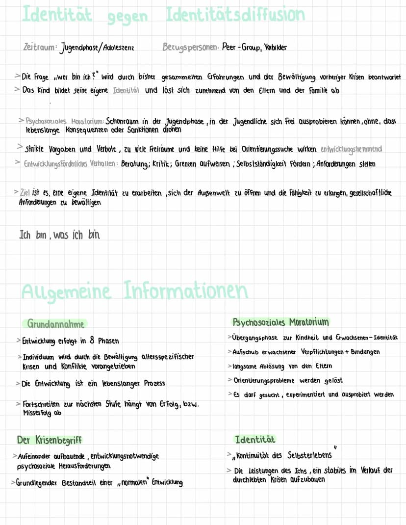 Urvertrauen gegen Urmisstrauen
Zeitraum: 0-1.5 Jahre (Säuglingsalter) Bezugsperson: primare Bezugsperson (meist Mutter)
> Das kind ist von s