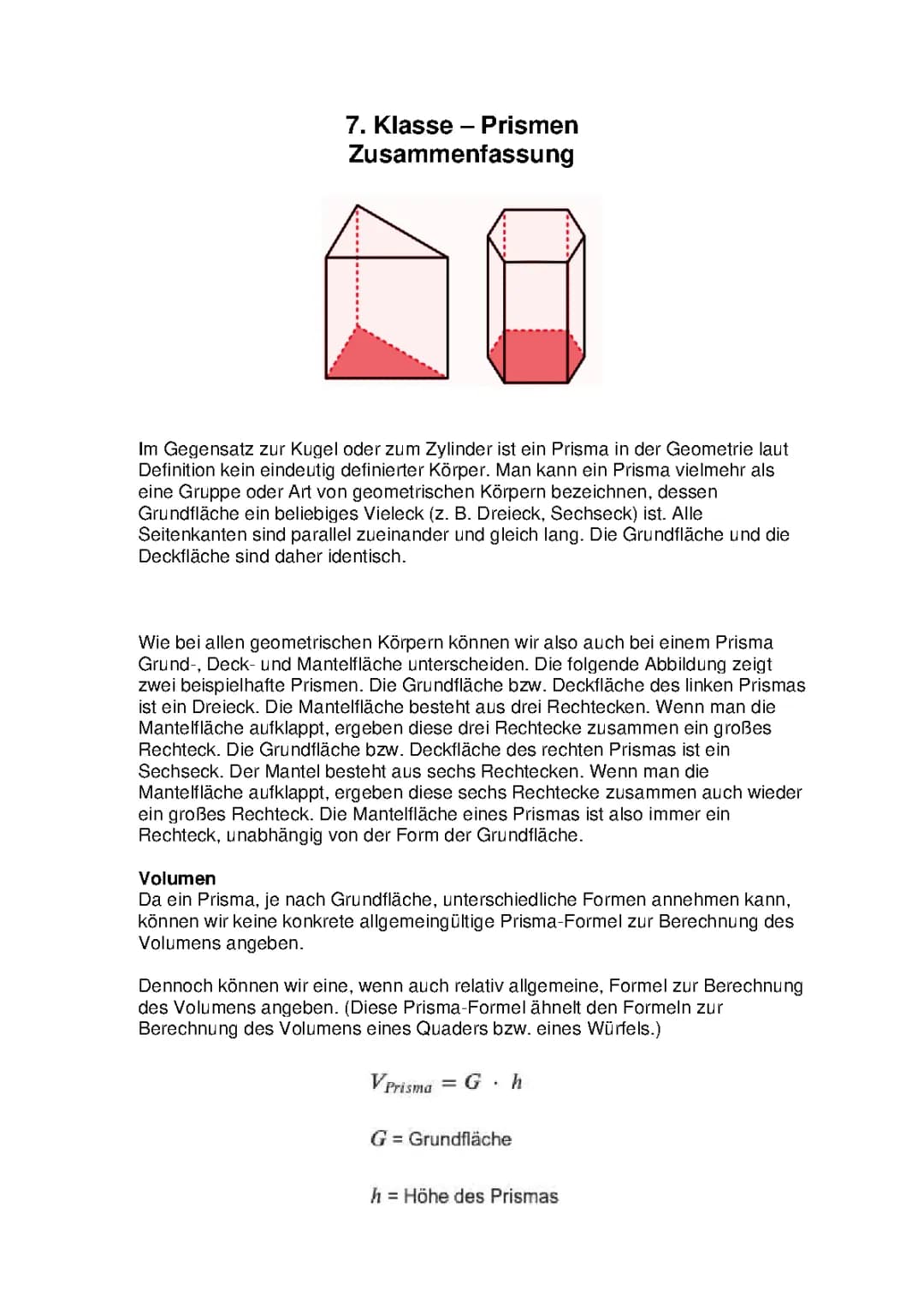 Coole Prisma Formeln: Was ist ein Prisma und Wie Berechnest du Volumen & Oberfläche?
