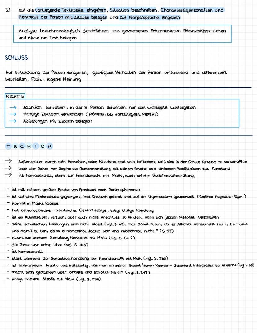 Charakterisierung
Roman ..Tschick
AUFBAU
EINLEITUNG:
Titel Tschick
Autor→→ Wolfgang Herrndorf
(Jugend-) Roman
Textgattung
Thema
Inhalt →
S. 