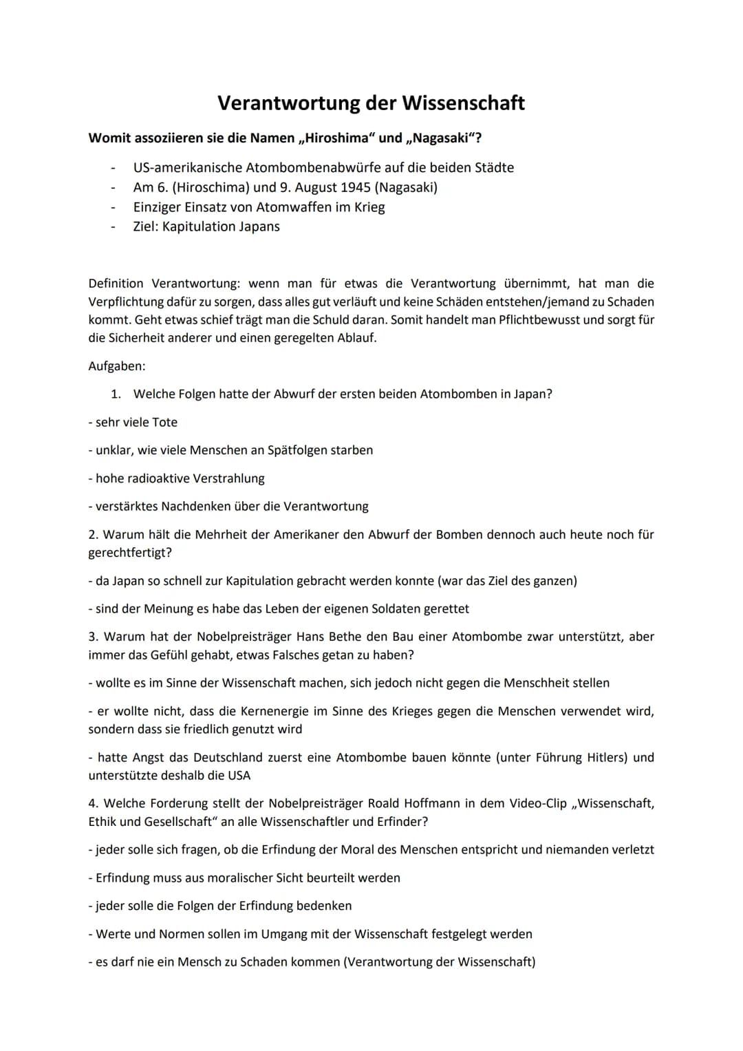 Verantwortung der Wissenschaft gegenüber der Gesellschaft
Autor: Dr. Peter Kührt
Kann der Bau einer Atombombe richtig sein?
LINDAU
NOBEL LAU