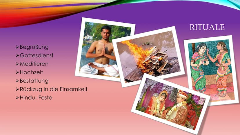 HINDUISMUS
35 INHALTSVERZEICHNIS
1. Vorstellung der Religion/ des Glaubens
2. Welche Regeln und Zeiten?
3. Gebetsrituale und Haltung
4. Waru