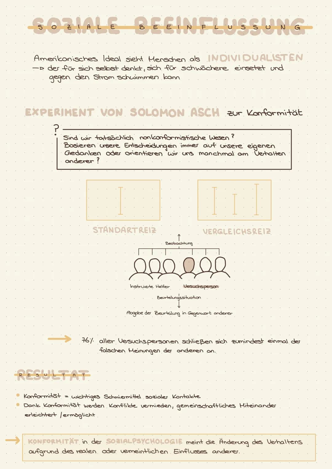 SZIALE BEEINFLUSSUNG-
Amerikanisches Ideal sieht Menschen als INDIVIDUALISTEN
- der für sich selbst denkt, sich für schwächere einsetzt und
