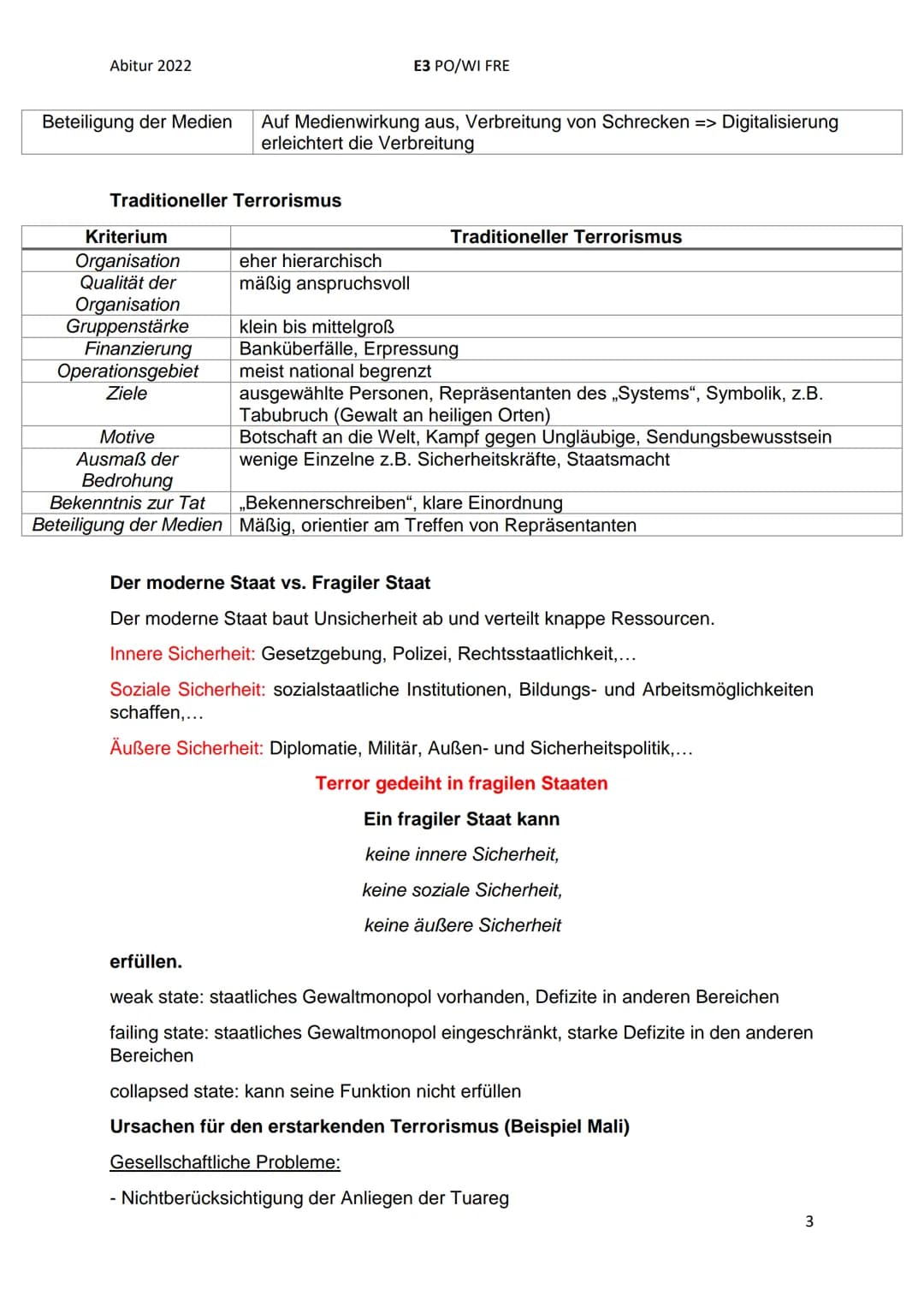 Abitur 2022
E3 PO/WI FRE
3. Kurshalbjahr: Friedensicherung als nationale und internationale
Herausforderung - Rolle der Bundeswehr
Definitio
