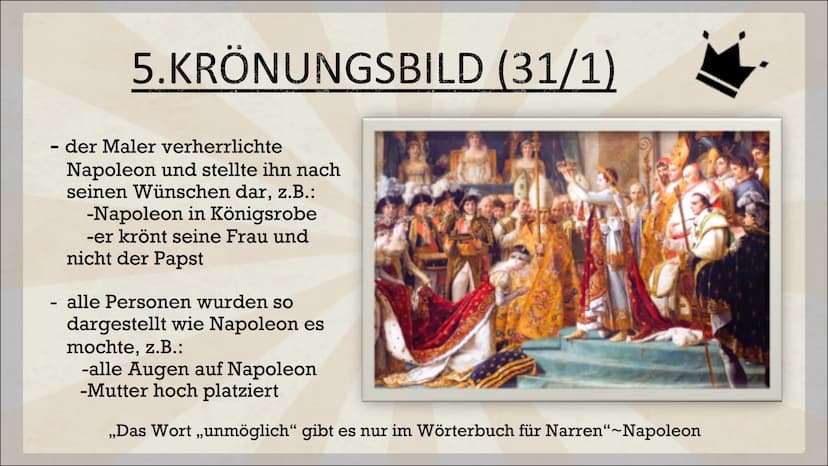 NAPOLEON
BONAPARTE
von Rebecca Karl INHALTSVERZEICHNIS
1. Steckbrief
1.2. Absturz, Niederlage und Tod
2. Bedeutende Jahre
3.
Feldzüge
4. Sei