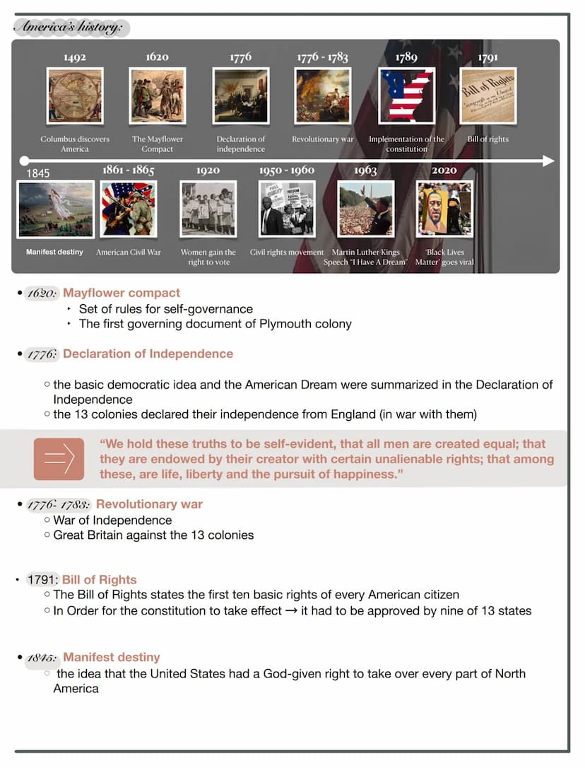 Handout by
Beritan
American Dream
.
Believes and Values:
God-given rights.
• Pursuit of happiness
Equality
• Life : security and protection
