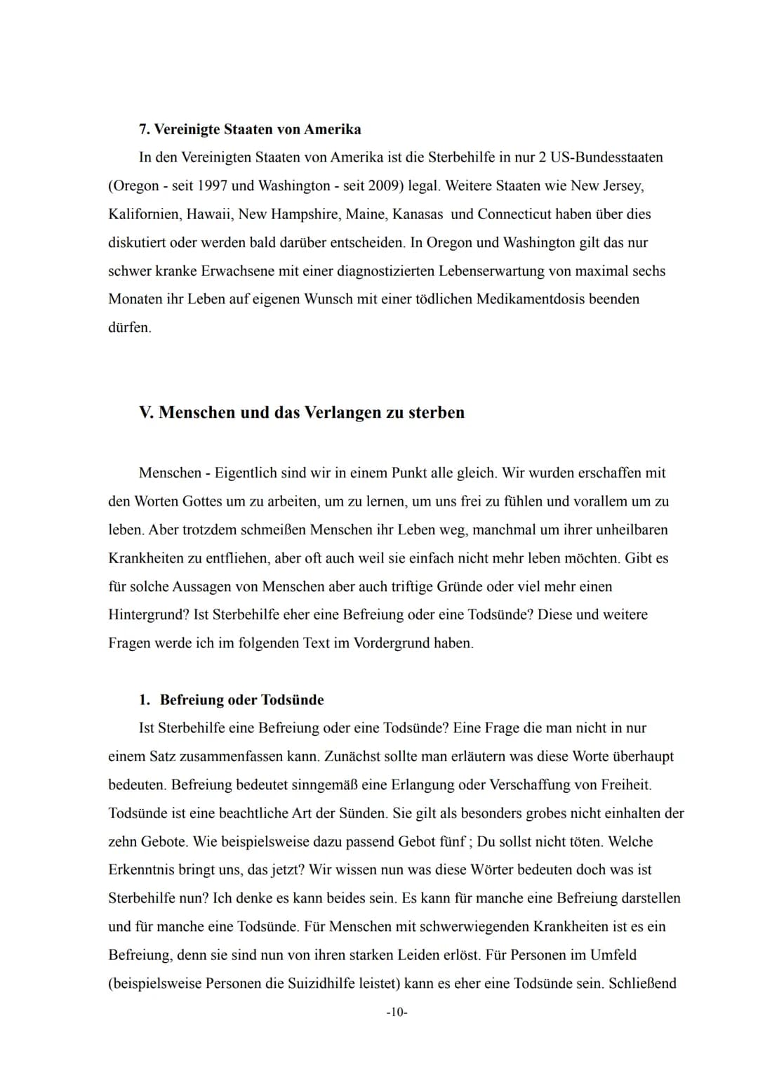 Hausarbeit:
Sterbehilfe
Fach: Religion
Vorgelegt von:
Lehrer:
Juni 2021 Abstract
Obwohl in Deutschland viele Menschen wegen ihrer Krankheite