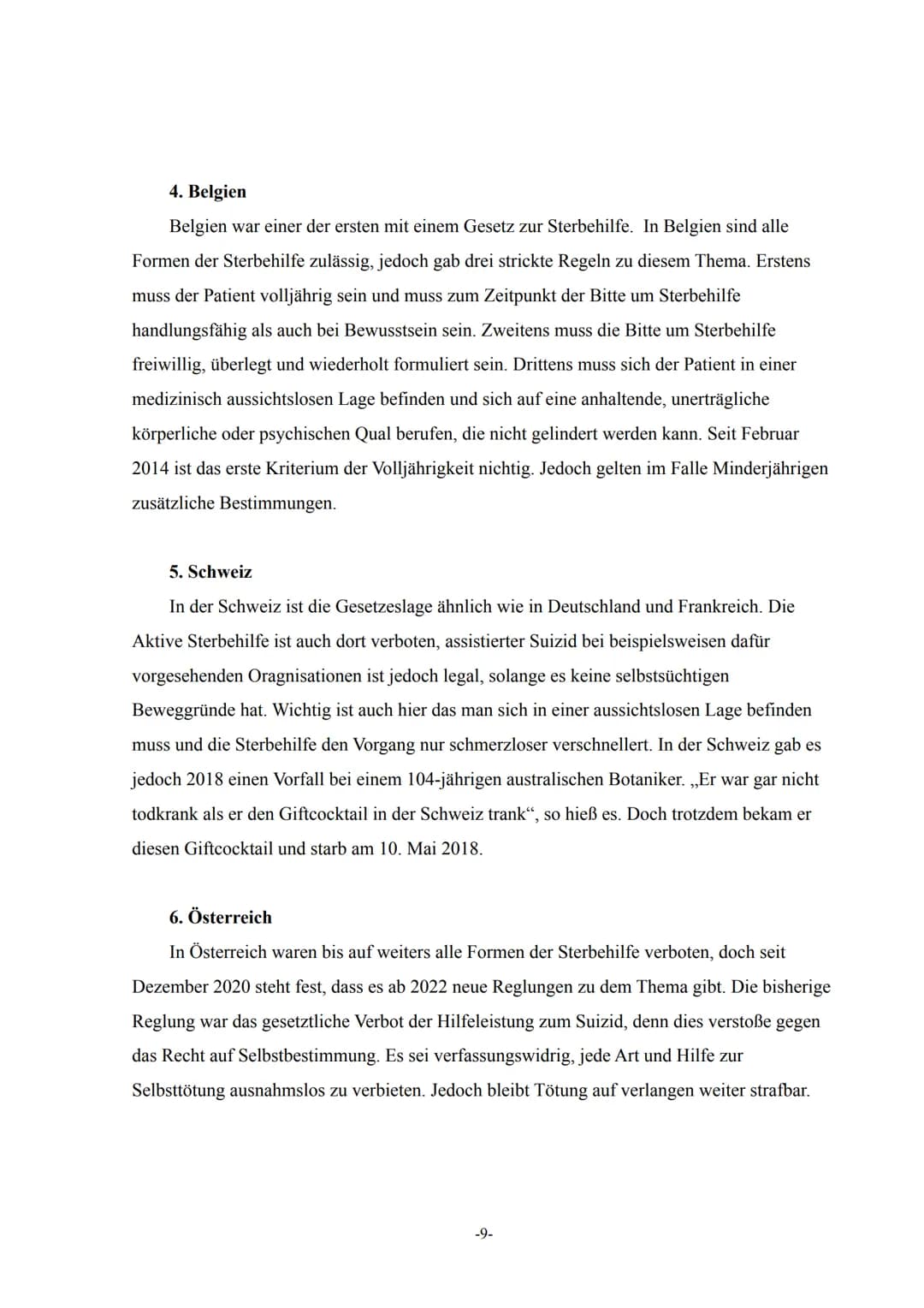 Hausarbeit:
Sterbehilfe
Fach: Religion
Vorgelegt von:
Lehrer:
Juni 2021 Abstract
Obwohl in Deutschland viele Menschen wegen ihrer Krankheite