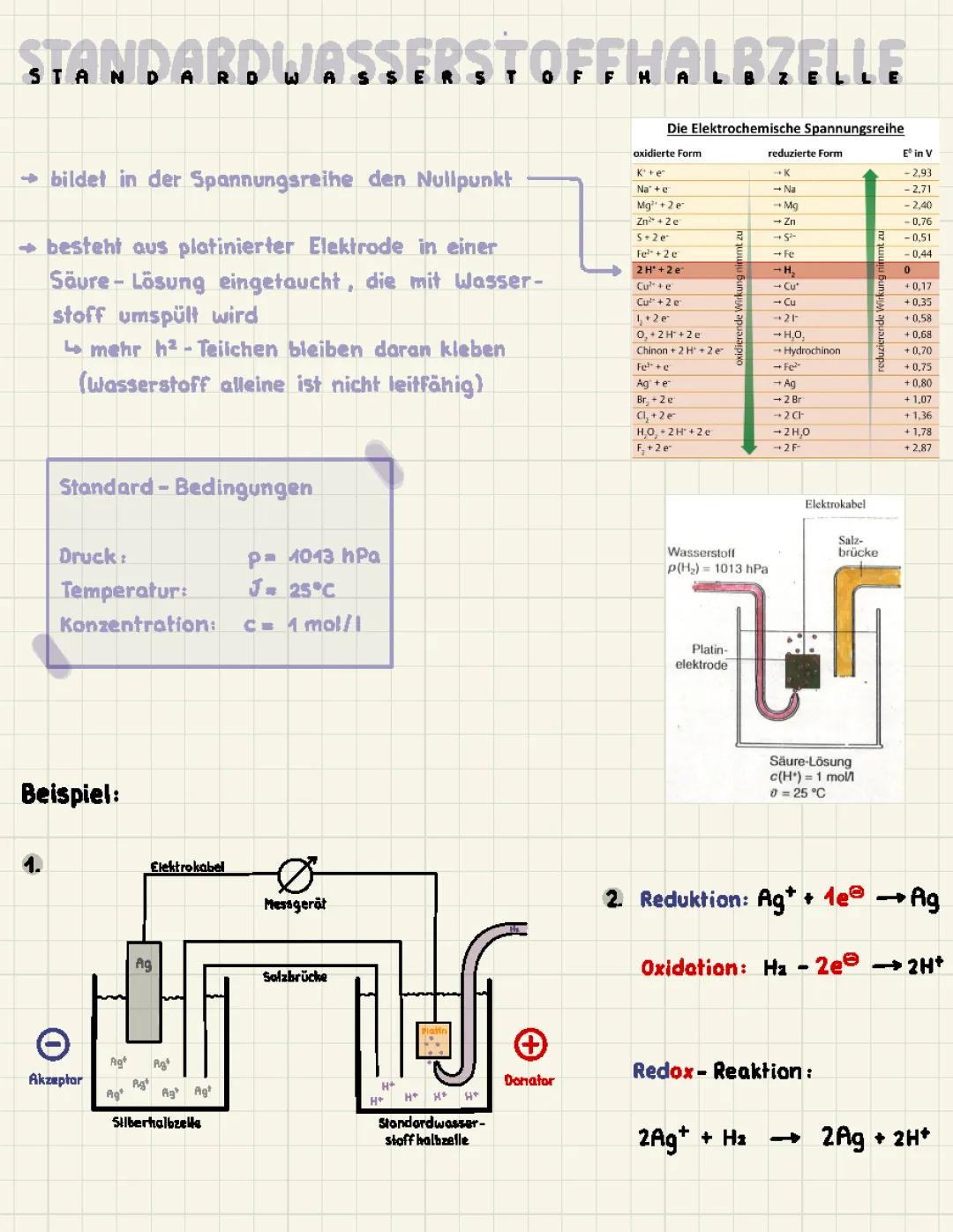 Die Welt der Standardwasserstoffelektrode und Elektrochemischen Spannungsreihe einfach erklärt