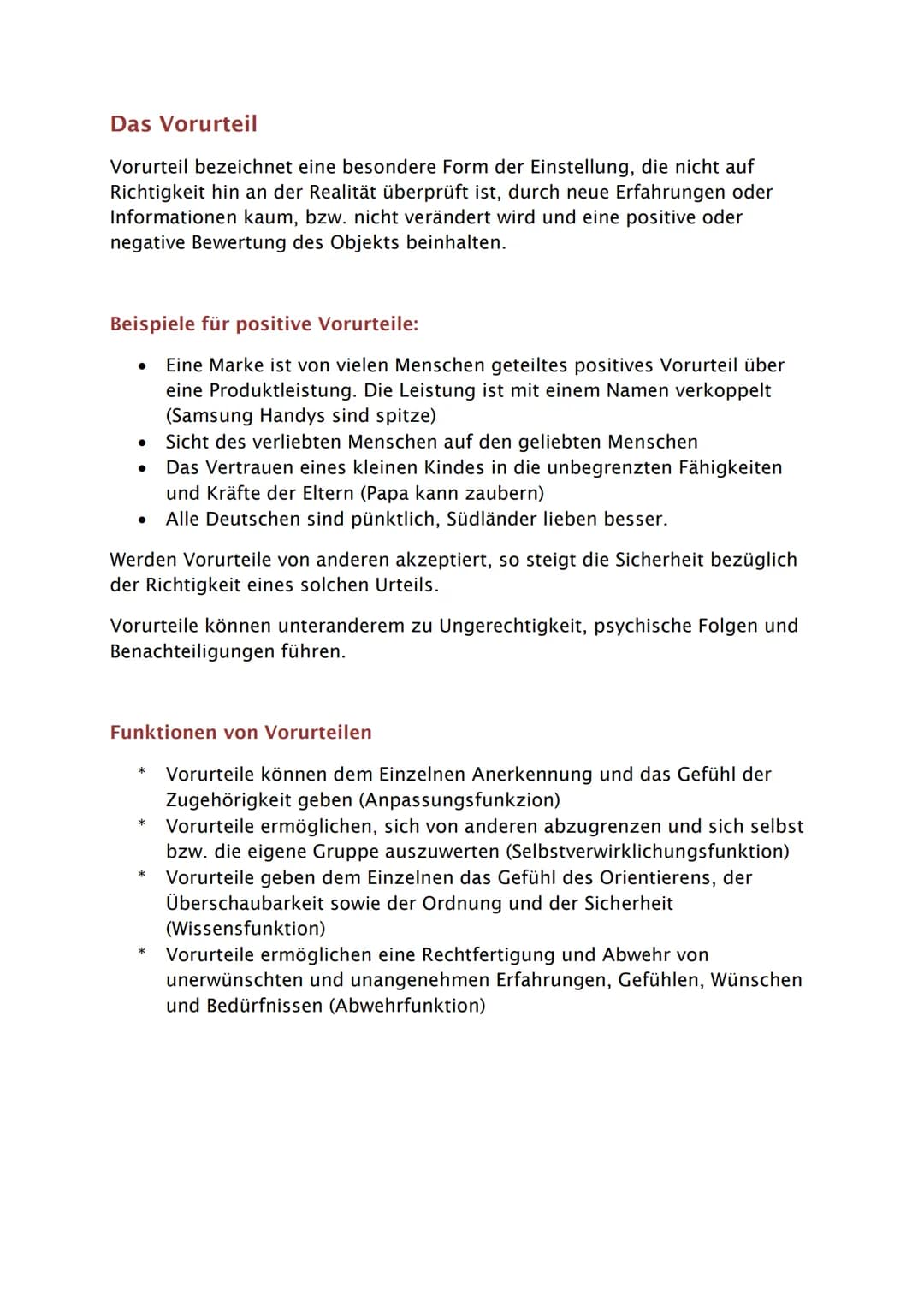 Soziale Einstellung und Einstellungsänderung
Einstellungsobjekt
Jede Einstellung richtet sich auf ein Einstellungsobjekt, welches der
Gegens