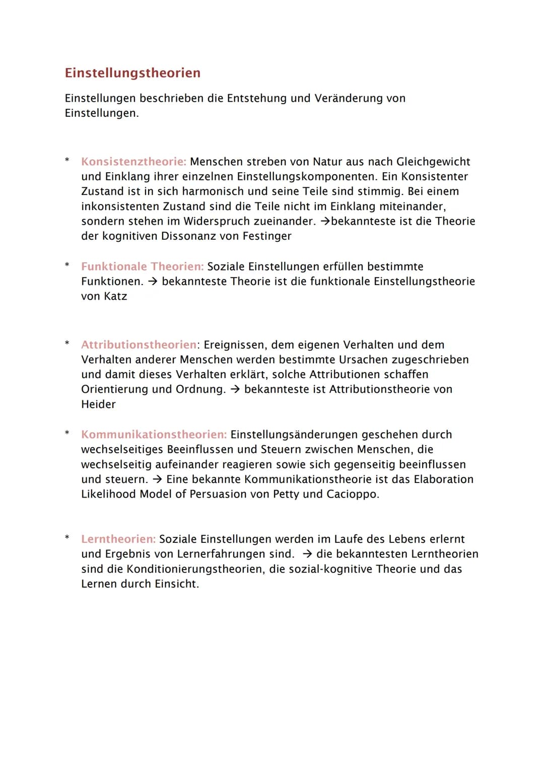 Soziale Einstellung und Einstellungsänderung
Einstellungsobjekt
Jede Einstellung richtet sich auf ein Einstellungsobjekt, welches der
Gegens
