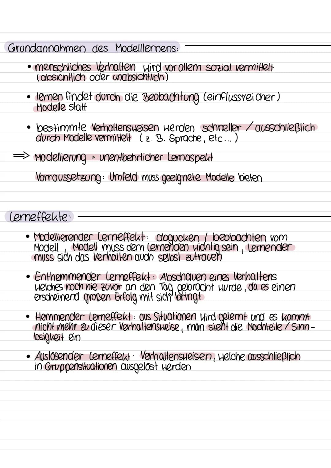 Arten von Modellen:
Vorbild:
• Leitbild für persönliche Entwicklung
meist Menschen aus unmittelbarem Umfeld
Idol:
MODELLLERNEN
• grundsätzli