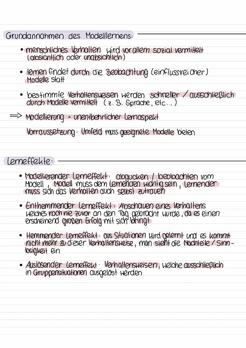 Arten von Modellen:
Vorbild:
• Leitbild für persönliche Entwicklung
meist Menschen aus unmittelbarem Umfeld
Idol:
MODELLLERNEN
• grundsätzli