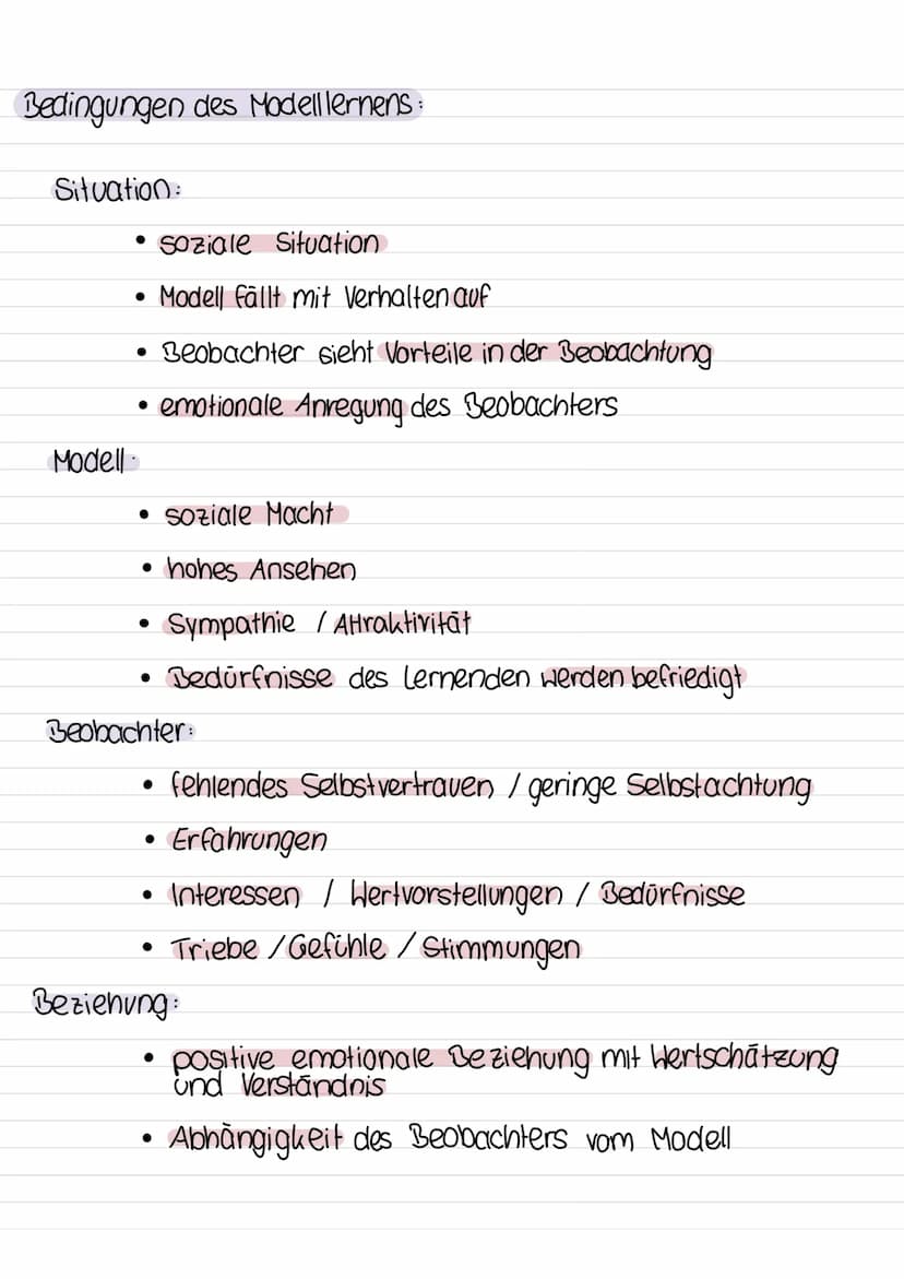 Arten von Modellen:
Vorbild:
• Leitbild für persönliche Entwicklung
meist Menschen aus unmittelbarem Umfeld
Idol:
MODELLLERNEN
• grundsätzli