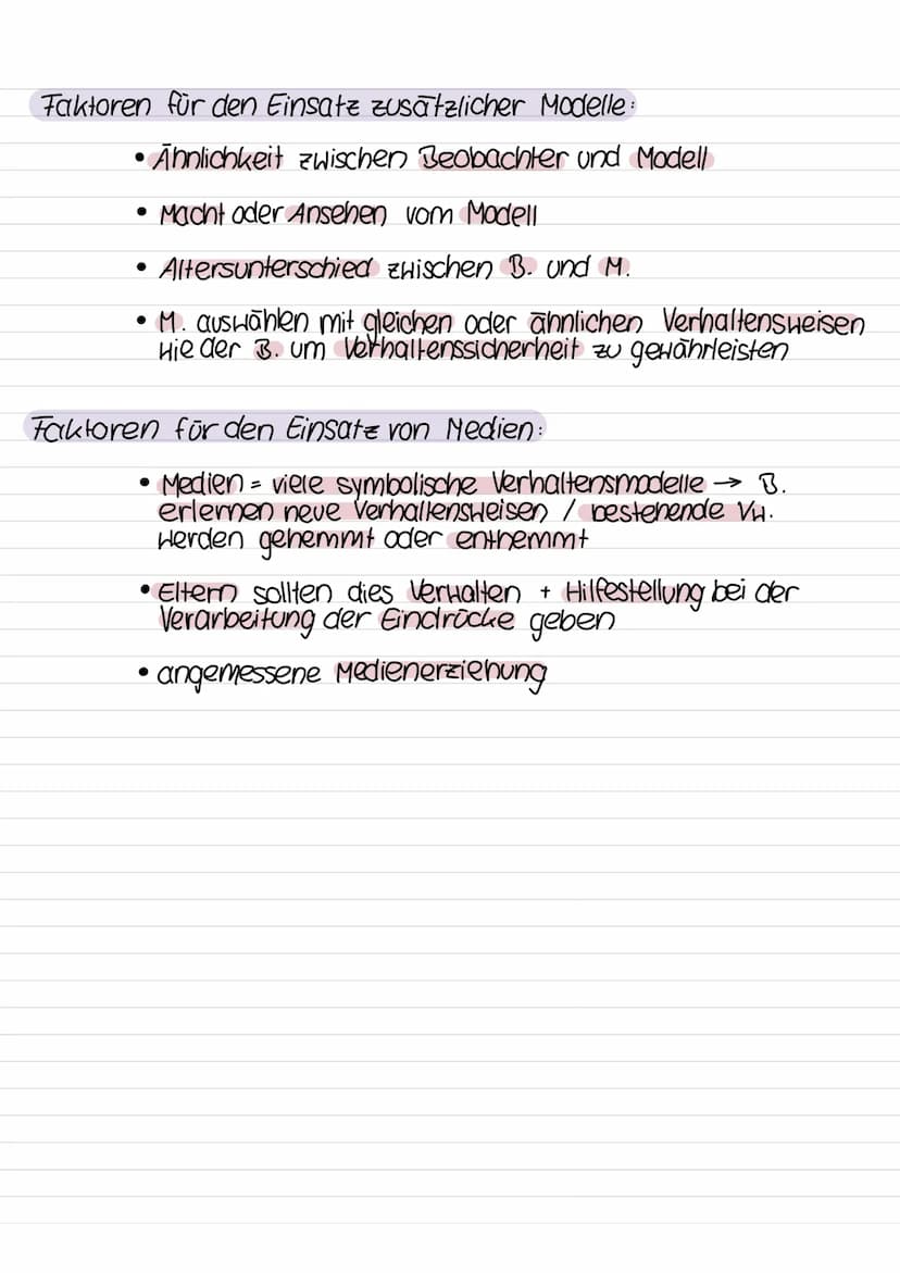 Arten von Modellen:
Vorbild:
• Leitbild für persönliche Entwicklung
meist Menschen aus unmittelbarem Umfeld
Idol:
MODELLLERNEN
• grundsätzli