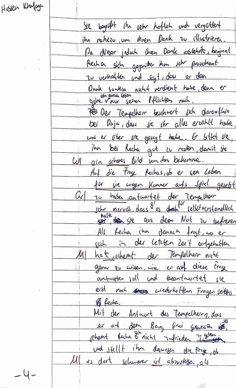 BA
Deutsch LK Q1
(WSD KBA)
to
Hussein Khafaga
2. Klausur
Zugelassene Hilfsmittel:
■
20.12.2021
Bezug zu den Vorgaben: Strukturell unterschie