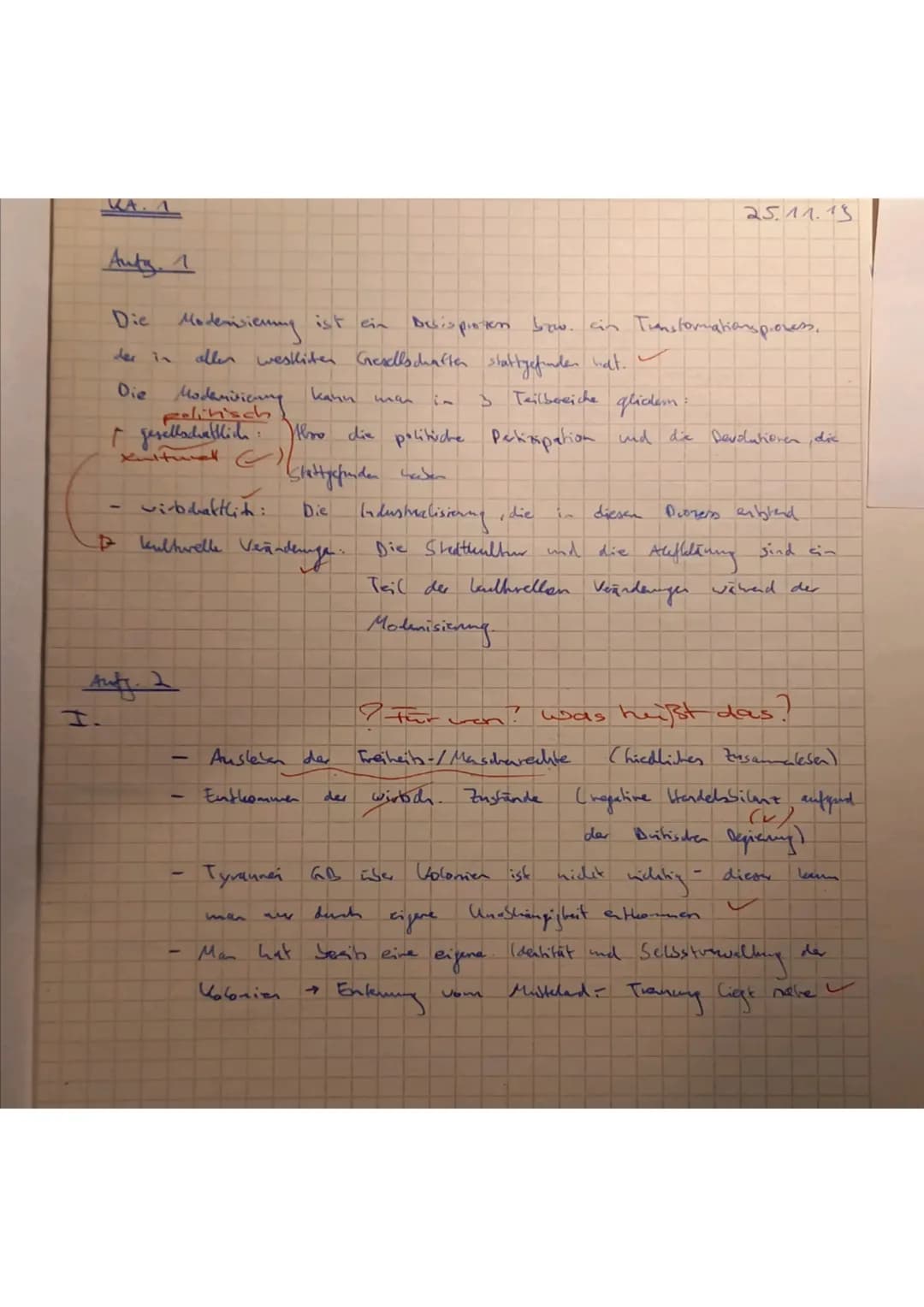 J1/1
1.) Begriffsdefinition:
2.) Quellenanalyse:
Geschichte 2-stündig
Klassenarbeit Nr. 1
AMERIKANISCHE REVOLUTION
(3,5/4VP)
→ Erkläre in we