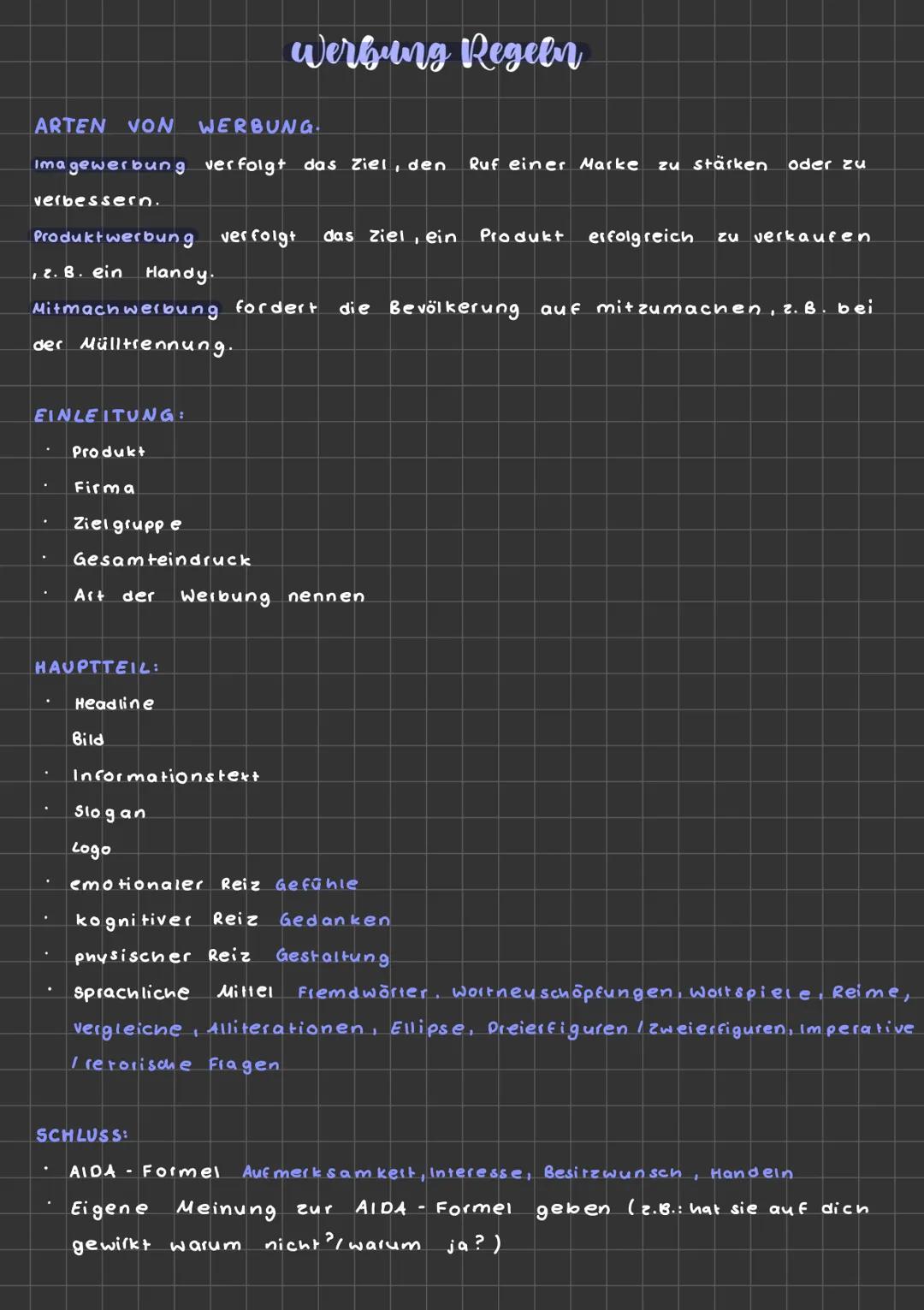 ARTEN VON WERBUNG.
Imagewerbung verfolgt das Ziel, den Ruf einer Marke zu stärken oder zu
verbessern.
EINLEITUNG:
Produktwerbung
, z. B. ein