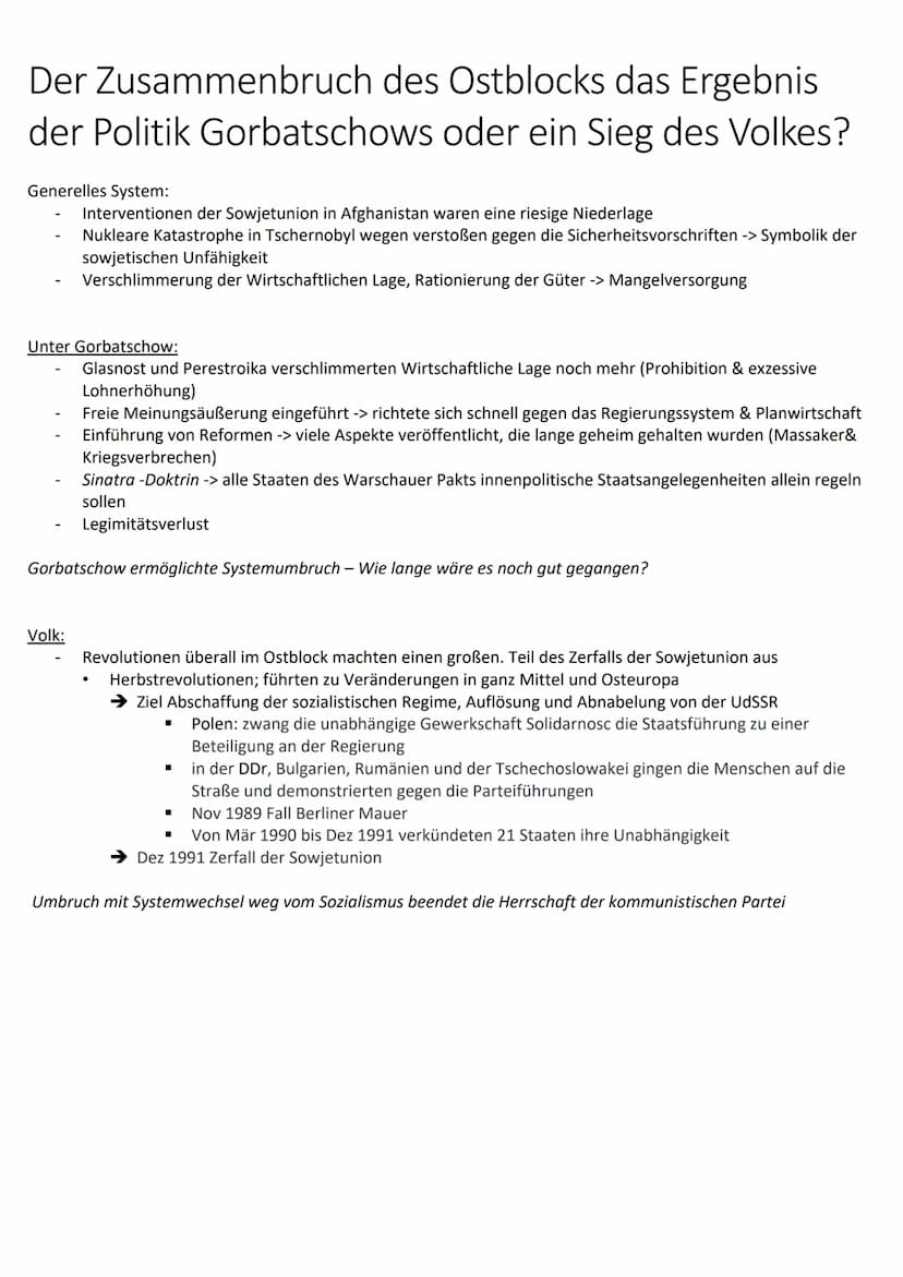 Der Zusammenbruch des Ostblocks - Strukturprobleme im
Wettkampf der Systeme
Seit 1970ern Strukturwandel der Industrieländer:
Beginnende Digi
