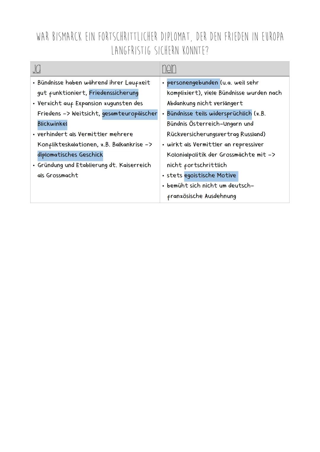 ZIELE
Isolierung Frankreichs (Angst vor Rache nach deutsch-französischem-Krieg)
Verhinderung einer Zwei-Fronten-Konstellation
Sicherheit des