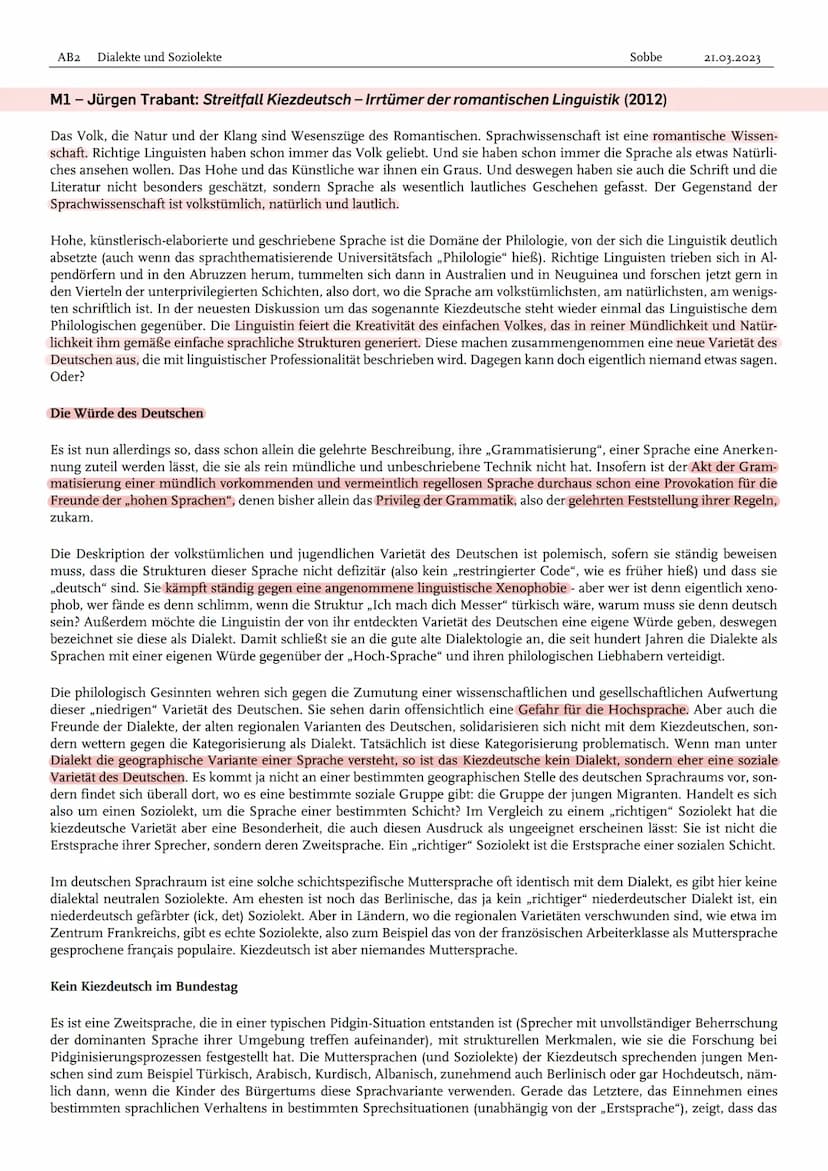 Aufgabe: Recherchiere die Begriffe und trage eine kurze Definition, ggf. mit einem Beispiel, ein.
Standardsprache/ Die Standardsprache oder 
