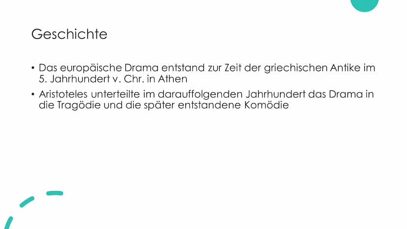 Was ist ein
Drama? altgriechischen Wort "Dráma" = Handlung
Grundsätzlich darauf ausgerichtet auf einer Bühne präsentiert zu
werden
Regieanwe
