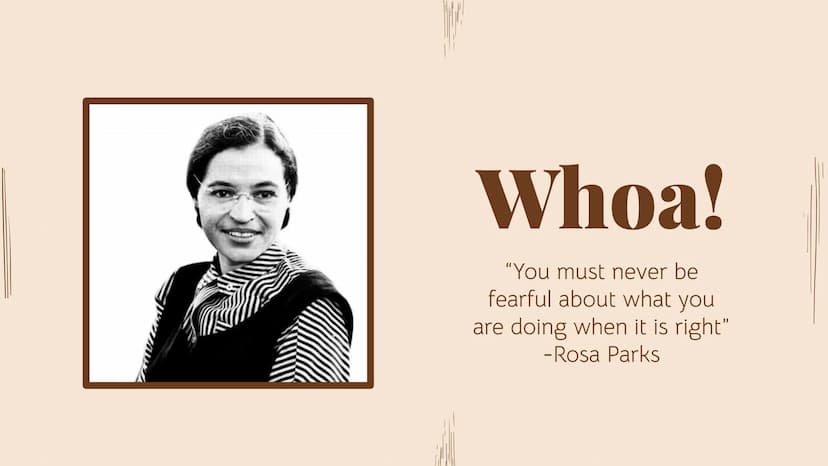 Rosa Parks
Biography
A Presentation by Hira
어
-0 Whoa!
"You must never be
fearful about what you
are doing when it is right"
-Rosa Parks 01
