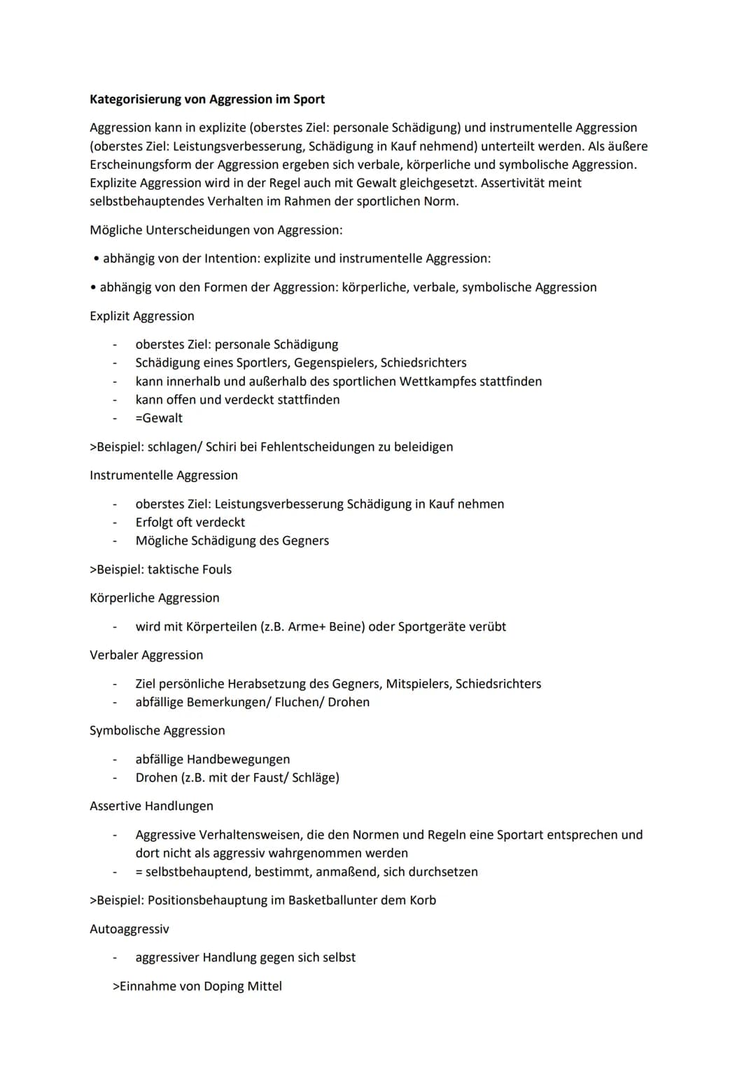 Wann ist Sport Aggressiv und unfair? Lektion 19
Aggression und Aggressivität
Aggressionen sind Verhaltensweisen, die auf die soziale Umwelt 