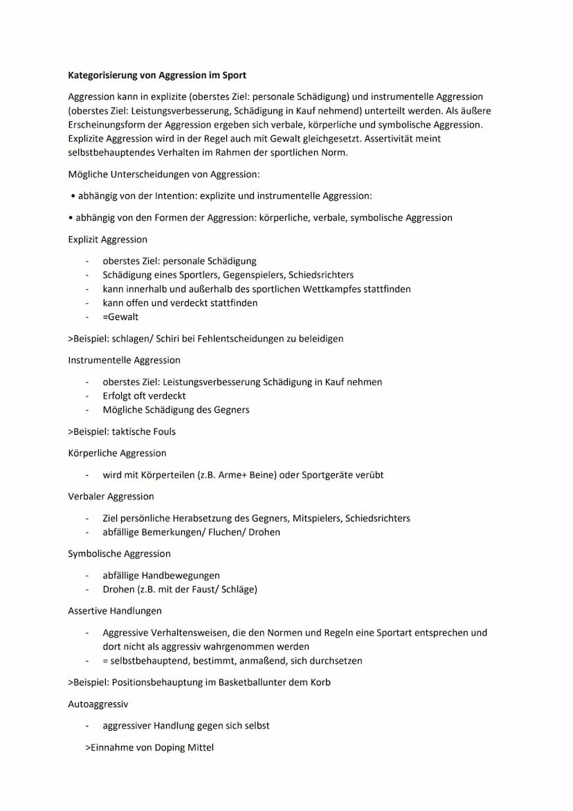 Wann ist Sport Aggressiv und unfair? Lektion 19
Aggression und Aggressivität
Aggressionen sind Verhaltensweisen, die auf die soziale Umwelt 
