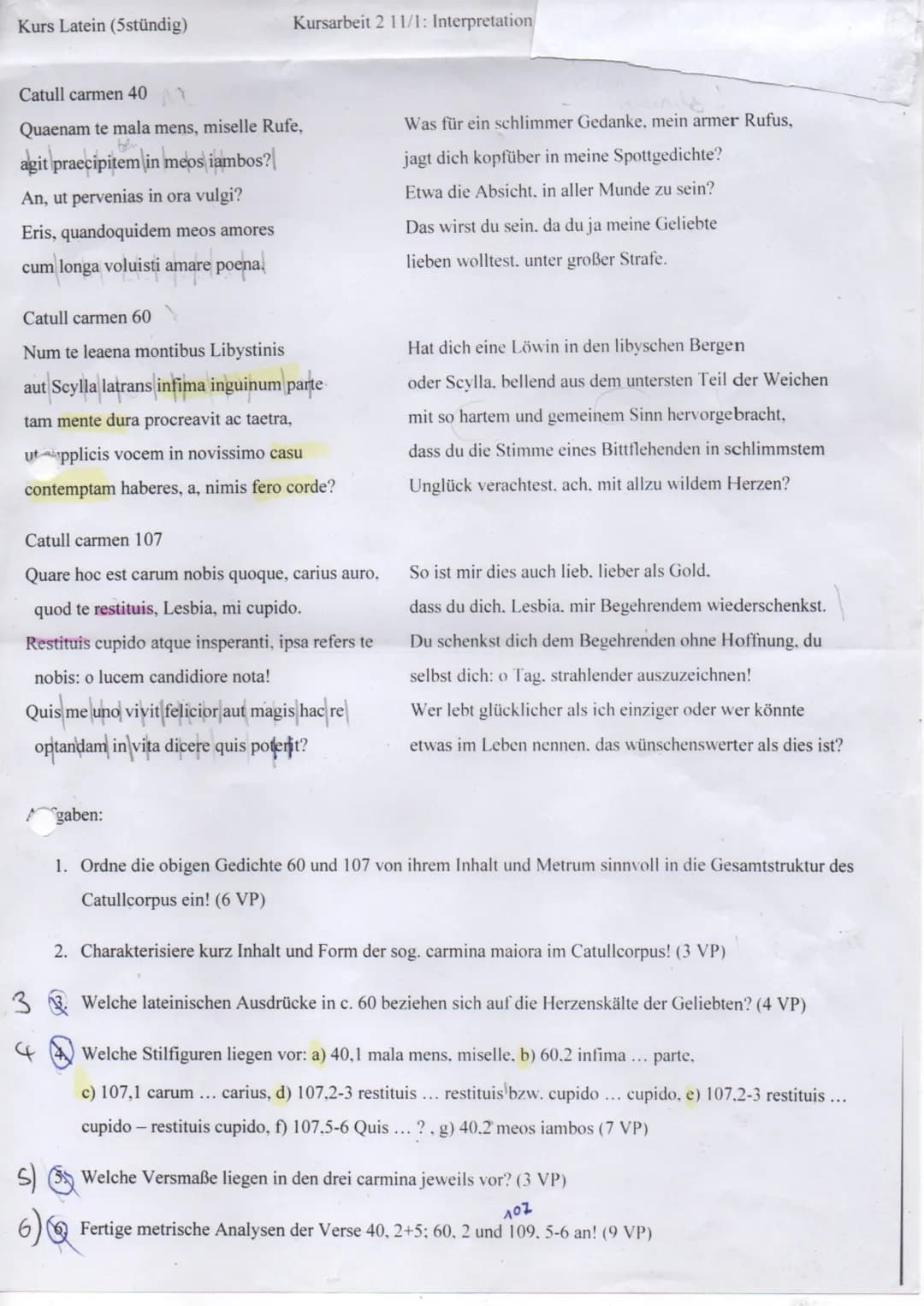 Entdecke Catulls spannende Gedichte: Übersetzungen und Metrik leicht erklärt!