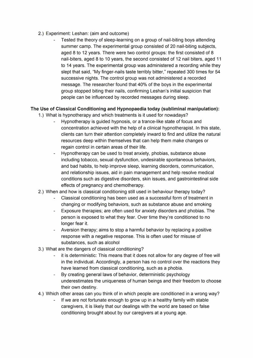 Q1 Englisch-LK Aufgaben bis zum 1.5
Worksheet: Classical Conditioning and Hypnopaedia
Classical Conditioning:
1.) What is classical conditio