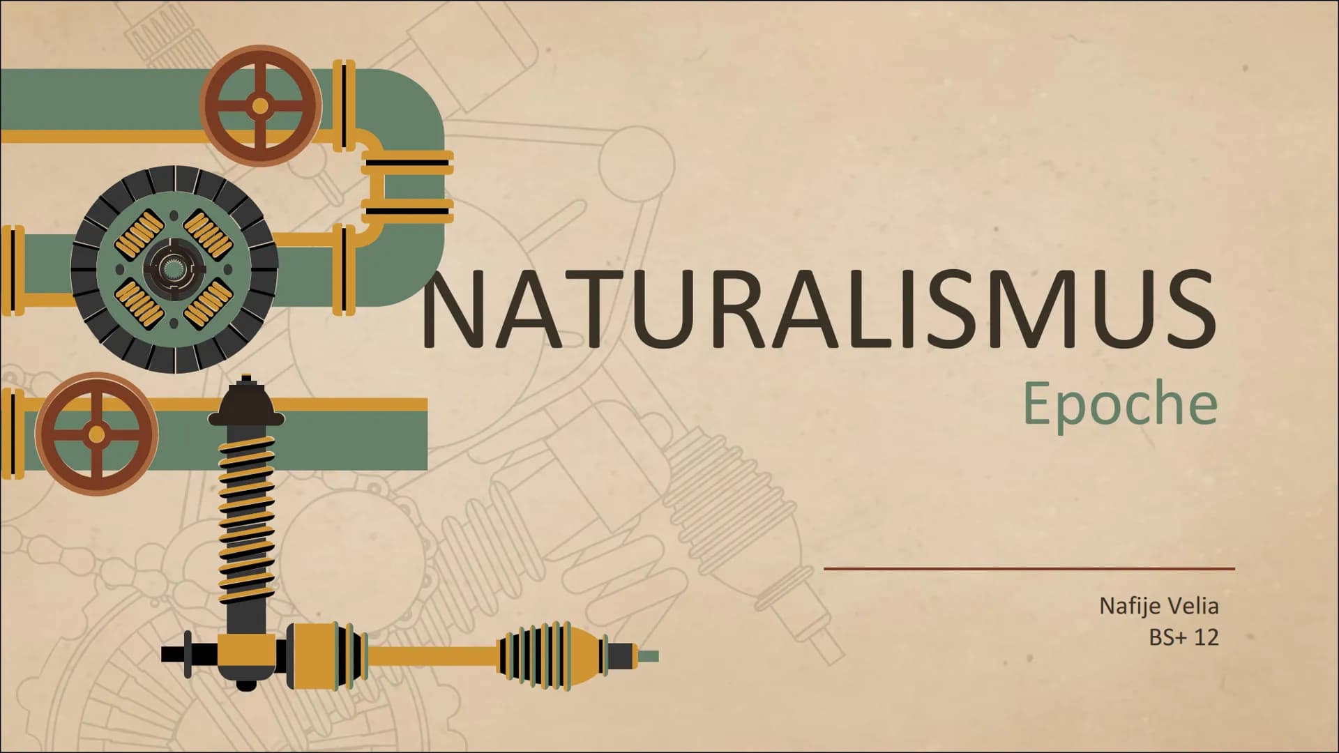A
MUND
O
CHIND
NATURALISMUS
Epoche
Nafije Velia
BS+ 12 Definition
Der Naturalismus befasst sich in Literatur und
DIO
Theater mit Gesellschaf