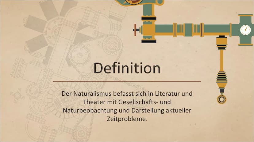 A
MUND
O
CHIND
NATURALISMUS
Epoche
Nafije Velia
BS+ 12 Definition
Der Naturalismus befasst sich in Literatur und
DIO
Theater mit Gesellschaf