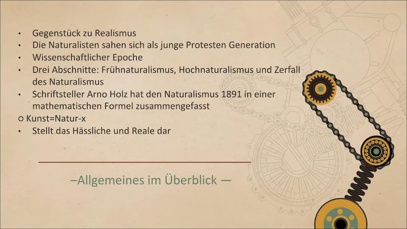 A
MUND
O
CHIND
NATURALISMUS
Epoche
Nafije Velia
BS+ 12 Definition
Der Naturalismus befasst sich in Literatur und
DIO
Theater mit Gesellschaf