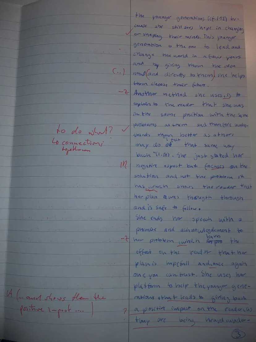Englisch EF G4
SJ
1. Outline the reasons Michelle Obama gives for and against studying abroad.
(Comprehension) (8 Punkte)
2. Analyse how Mic