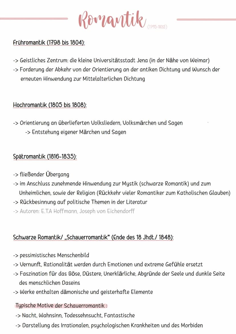 Aufklärung
(1720-1800)
Klassik
(1786-1832)
Sturm und Drang
(1765-1786)
Romantik
Vormärz
(1830-1848)
Romantik
(1795-1840)
(1795-1840)
Natural