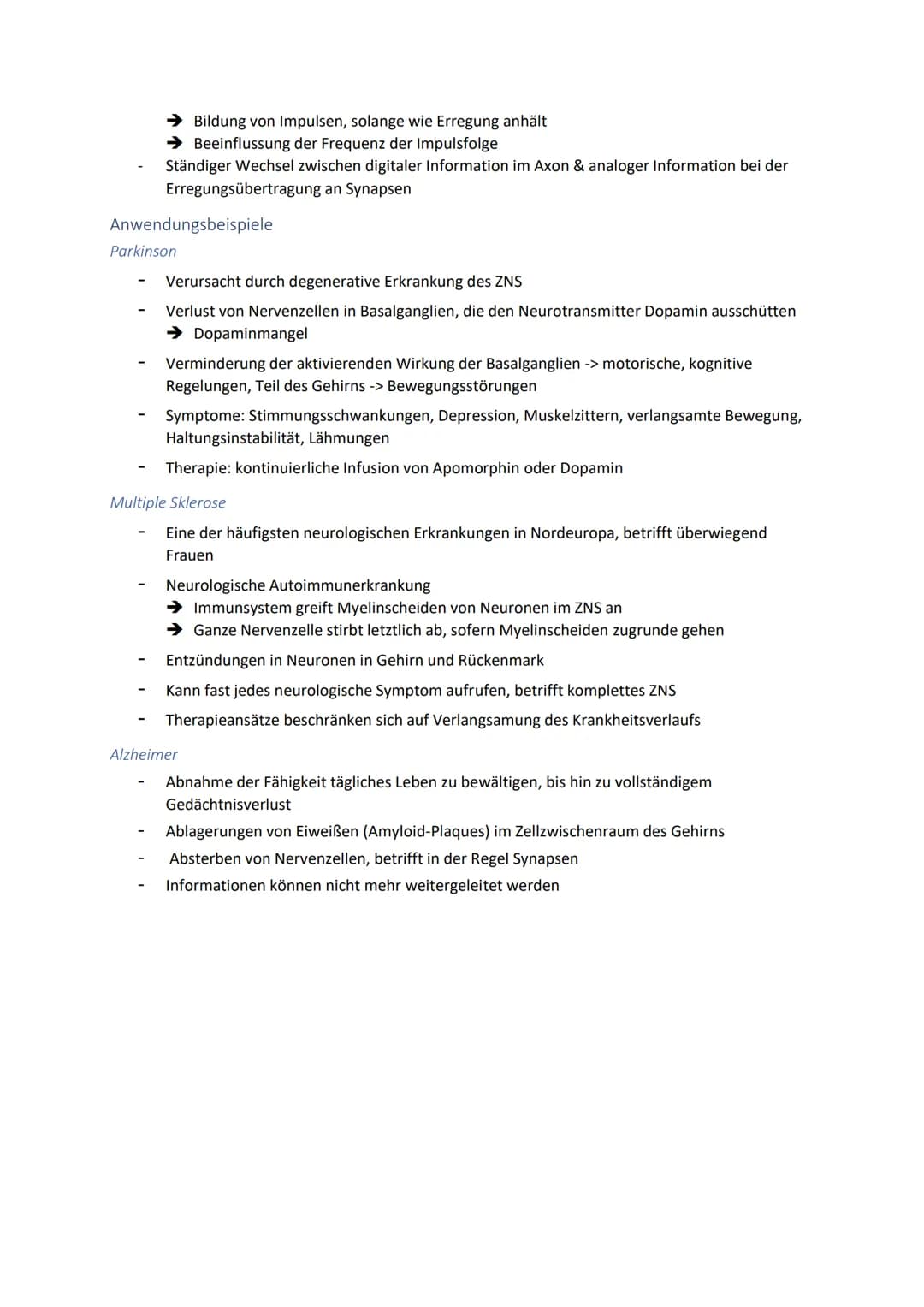 Neuronale Informationsverarbeitung
Neuron als Grundelement der Nervenzellen
Kleinster & wichtigster Baustein des Nervensystems
Dienen der In