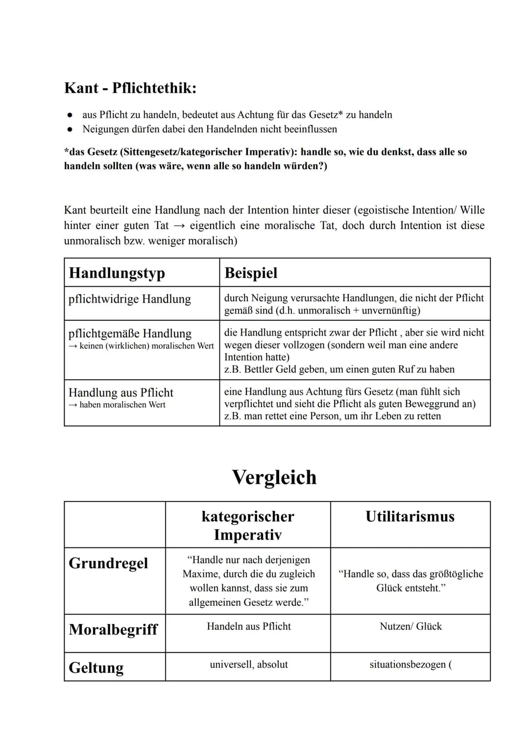 hedonistisches Prinzip: Menschen sind dem Streben nach
Glück und der Vermeidung von Leid unterworfen.
Utilitarismus:
"Handle so, dass das gr