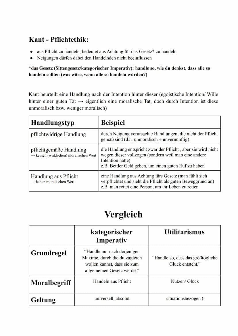 hedonistisches Prinzip: Menschen sind dem Streben nach
Glück und der Vermeidung von Leid unterworfen.
Utilitarismus:
"Handle so, dass das gr