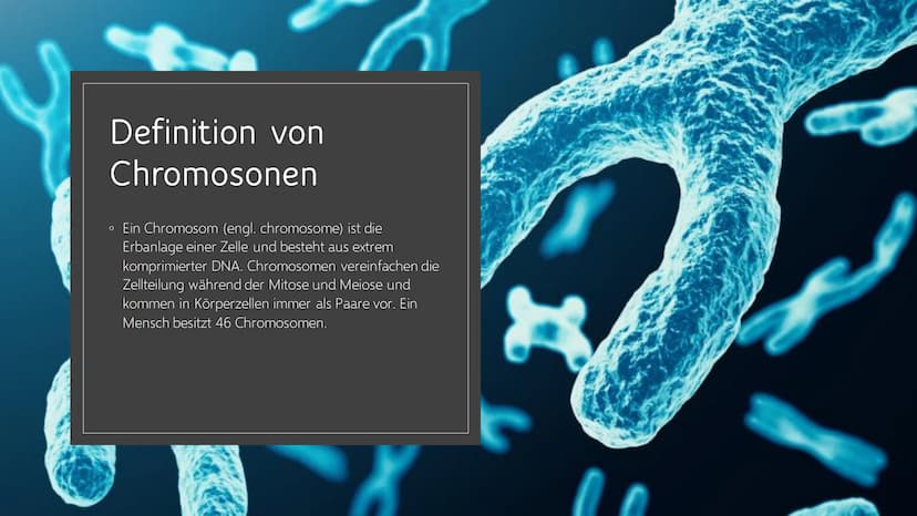 CHROMOSOMEN
Von Leonards Inhalt
o 1.-2. Titelbild + Inhalt
o 3. Definition von Chromoson
4. Definition und Begriff erklärungen wichtiger
Wör