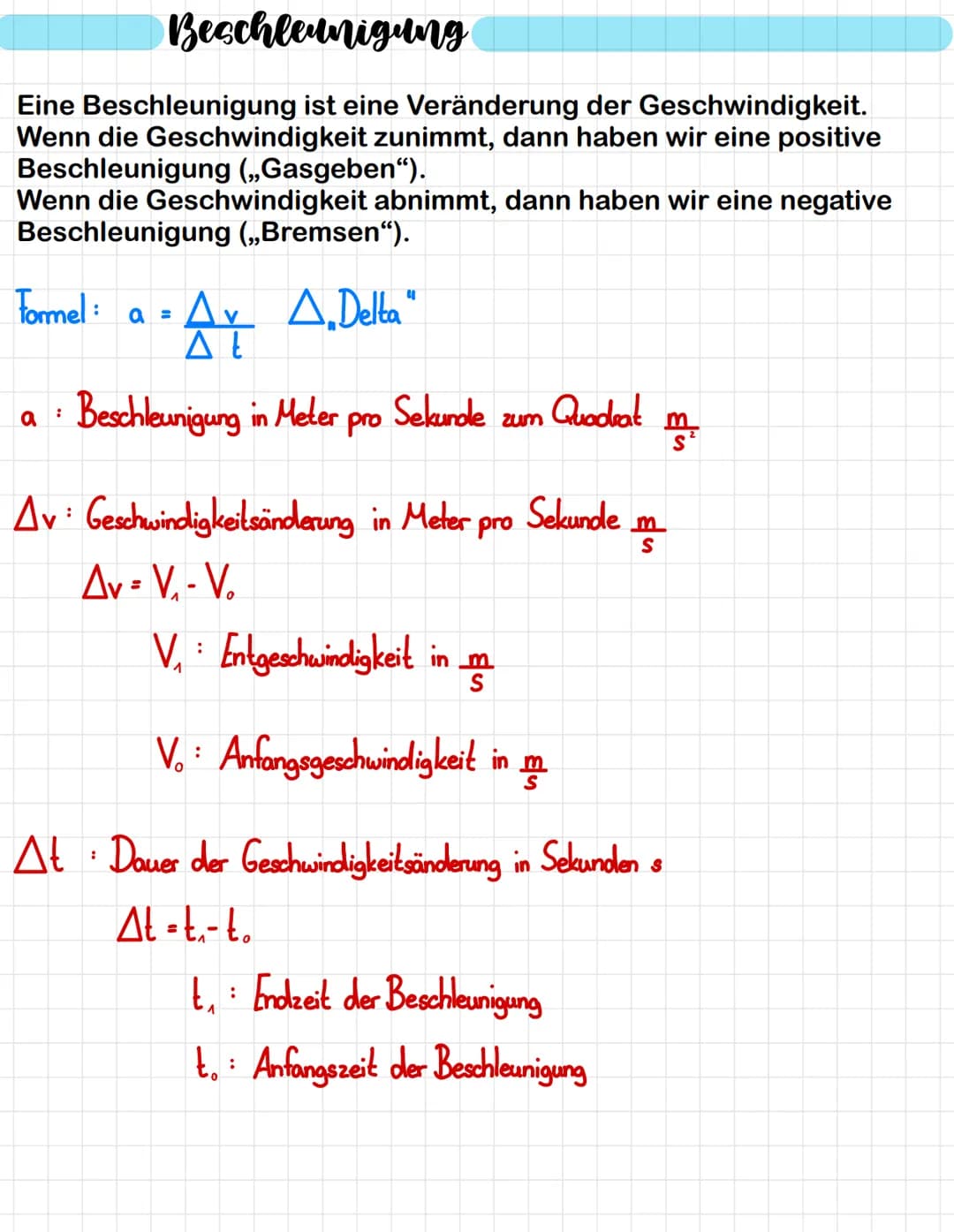 Gleichförmige Bewegungen
Eine gleichförmige Bewegung liegt dann vor, wenn in gleichen
Zeitabschnitten gleiche Strecken zurückgelegt werden.
