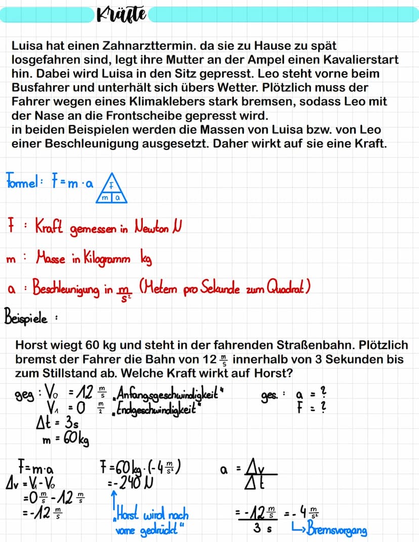 Gleichförmige Bewegungen
Eine gleichförmige Bewegung liegt dann vor, wenn in gleichen
Zeitabschnitten gleiche Strecken zurückgelegt werden.
