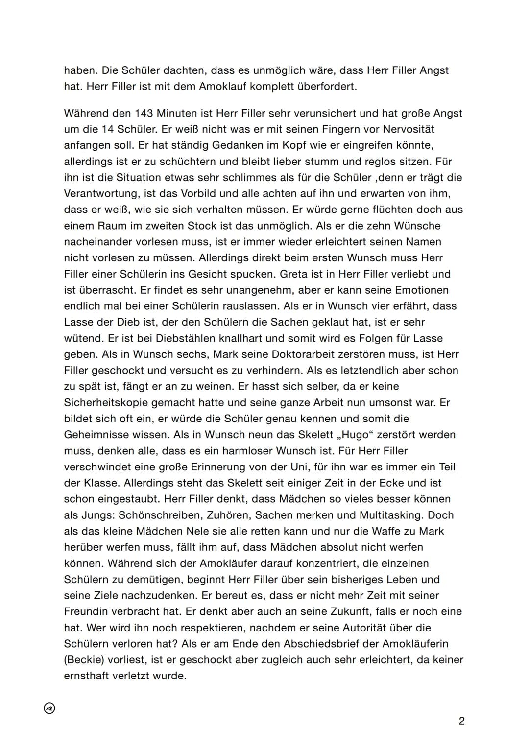 Herr Filler
Charakterisierung
In dem Buch ,,Was wir dachten, was wir taten" von Lea-Lina Oppermann aus
dem Jahr 2017, ist Herr Filler einer 