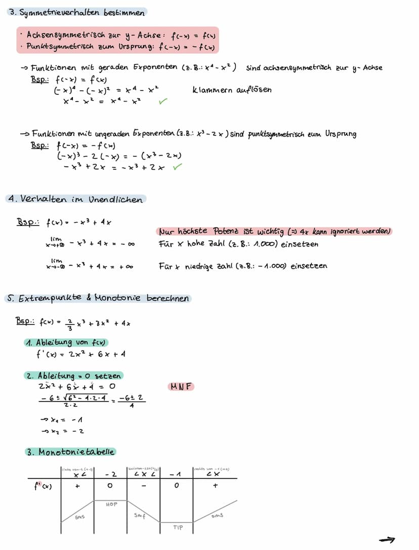 1. Definitionsbereich bestimmen
=> x = 0 (keine Null unterm Bruchstrich)
√x => x = 0 (keine negativen Zahlen unter der Wurzel)
Bsp.:
2x +3
+