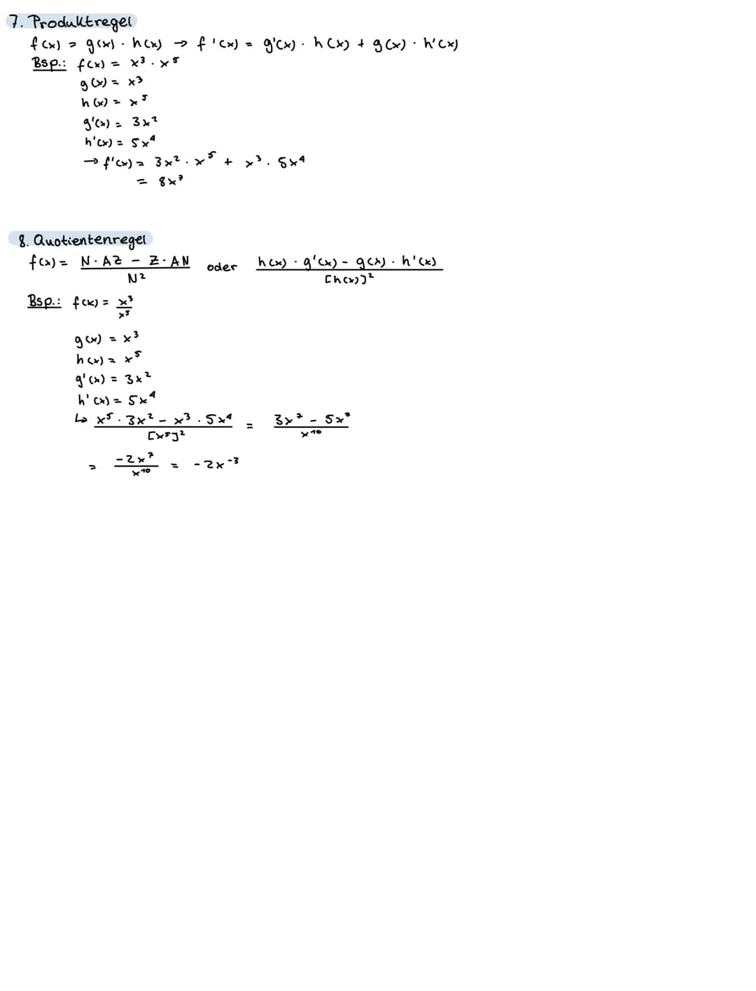 1. Definitionsbereich bestimmen
=> x = 0 (keine Null unterm Bruchstrich)
√x => x = 0 (keine negativen Zahlen unter der Wurzel)
Bsp.:
2x +3
+