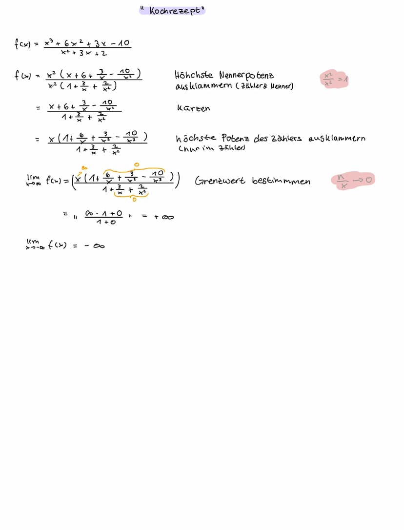 1. Definitionsbereich bestimmen
=> x = 0 (keine Null unterm Bruchstrich)
√x => x = 0 (keine negativen Zahlen unter der Wurzel)
Bsp.:
2x +3
+