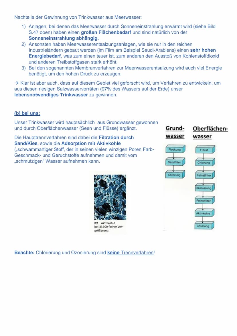 Arbeitsauftrag Woche 4 (drei Schulstunden in der Woche 1.2.-5.2.21)
Heftaufschrieb:
Trinkwassergewinnung
(a) aus Salzwasser:
Trennmethode: D