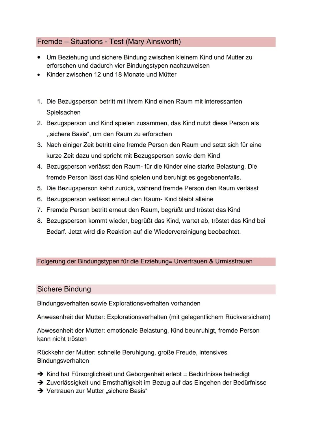 Bindung ist die besondere, enge, relativ dauerhafte und stark emotionale Beziehung
zwischen einem Kind und seiner Bezugsperson bzw. seinen B