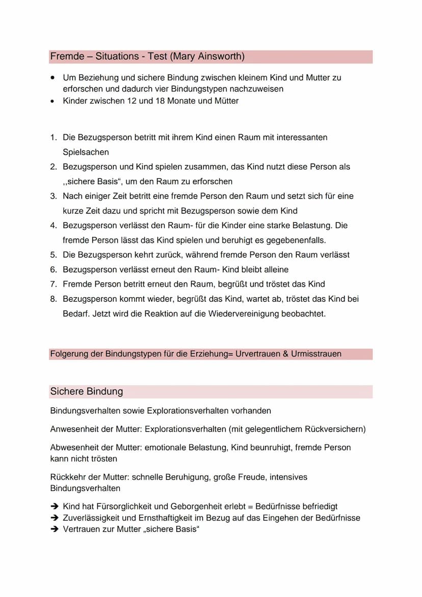 Bindung ist die besondere, enge, relativ dauerhafte und stark emotionale Beziehung
zwischen einem Kind und seiner Bezugsperson bzw. seinen B