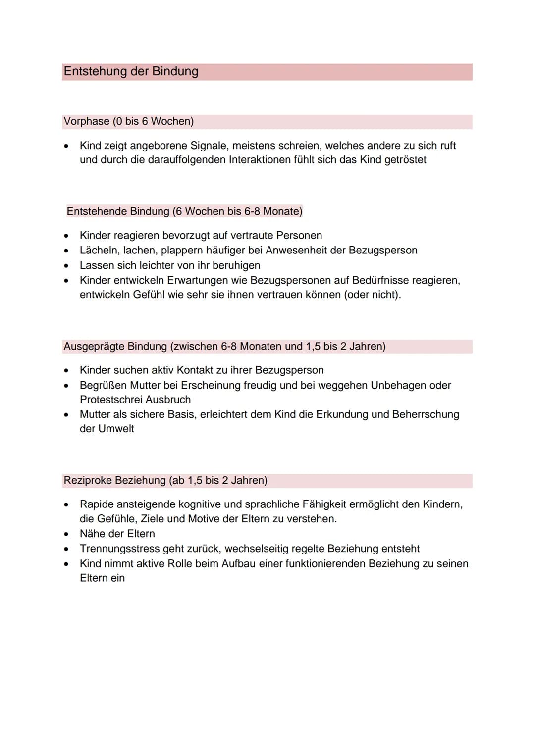 Bindung ist die besondere, enge, relativ dauerhafte und stark emotionale Beziehung
zwischen einem Kind und seiner Bezugsperson bzw. seinen B