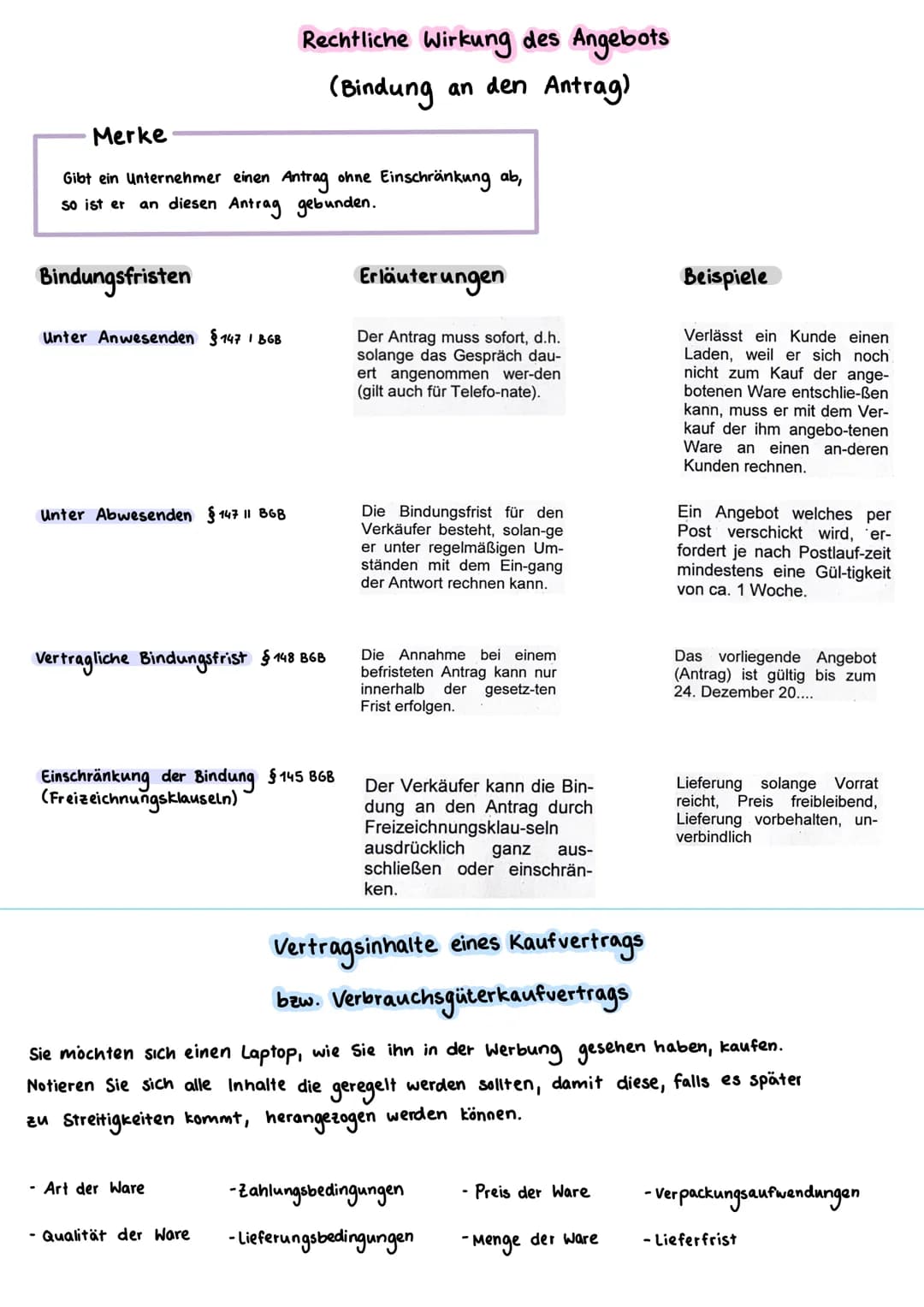 BWL Themen Klassenarbeit
3.1. Rechtsfähigkeit
3.2. Willenserklärung
3.3. Geschäftsfähigkeit
3.4. Rechtsgeschäft
3.5. Vertragsfreiheit und Ve